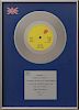 ROLLING STONES GOLD RECORD AWARD, BPI AWARD PRESENTED TO EARL MCGRATH FOR THE ROLLING STONES SINGLE MISS YOU, 1978