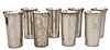Eight International Sterling Silver Mint Julep Cups
height 5 1/4 inches, 40.7 t.oz.