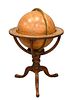 British Terrestrial Globe on Mahogany Tripod Stand