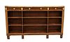 Regency Mahogany Bookcase having Brass Gallery and Marble Top