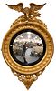 Federal Giltwood Convex Mirror Topped with Large Eagle