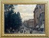 VIEW OF A STREET SCENE, STOCKHOLM OIL PAINTING