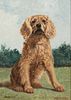  PORTRAIT OF A BROWN SPANIEL DOG "JASON" OIL PAINTING