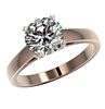 2.05 ct. Natural Round Diamond Solitaire Ring 10k Rose Gold