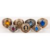 Vintage Class Rings in 10 Karat Gold and Sterling Silver