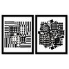 Victor Vasarely (1908-1997), "Torke-UY et Jerusa de la serie Croises (Diptych)" Framed 1973 Heliogravure Prints with Letter of Authenticity