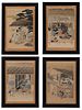 AFTER TOSA MITSUOKI (JAPANESE, 1617-1691) REPRODUCTION WOODBLOCK PRINTS, SET OF FOUR