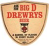 1958 Drewrys Beer 3¾ inch coaster IN-DRE-10 South Bend Indiana