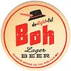 1956 Boh Lager Beer 3¾ inch coaster MA-ENT-4 Fall River Massachusetts
