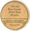 Rare 1910 Oswald Brewery "Nach Des Tages..." 4¼ inch coaster PA-OSWA-1 Altoona Pennsylvania