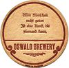 Rare 1910 Oswald Brewery "Ullen Menschen..." 4¼ inch coaster PA-OSWA-4 Altoona Pennsylvania