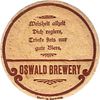 1910 Oswald Brewery "Weisheit Allzeit Dich Regiere" 4¼ inch coaster PA-OSWA-2 Altoona Pennsylvania