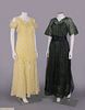 TWO ORGANZA PARTY OR AFTERNOON DRESSES, 1910s & 1930s
