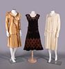 THREE SILK OR VELVETEEN DRESSES, 1924-1928