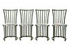 Four French Art Deco Wrought Iron Patio Chairs