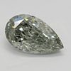 3.15 ct, Natural Fancy Dark Gray-Green Even Color, IF, Pear cut Diamond (GIA Graded), Appraised Value: $190,800 