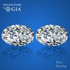 4.01 carat diamond pair, Oval cut Diamonds GIA Graded 1) 2.01 ct, Color F, VVS2 2) 2.00 ct, Color G, VS1. Appraised Value: $151,100 