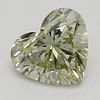 1.30 ct, Natural Fancy Brown Greenish Yellow Even Color, VVS2, Heart cut Diamond (GIA Graded), Appraised Value: $34,700 