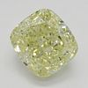 3.73 ct, Natural Fancy Yellow Even Color, VVS2, Cushion cut Diamond (GIA Graded), Appraised Value: $109,600 