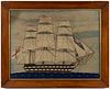 ENGLISH SAILOR'S "WOOLIE" NEEDLEWORK NAUTICAL PICTURE
