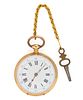 ANTIQUE FRENCH 18K YELLOW GOLD-CASED KEY-WIND POCKET WATCH