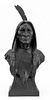 Max Bachmann Native American Bust Bronze Sculpture