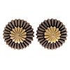 Pair of Lagos Caviar 18k, Sterling Silver Ear Clips