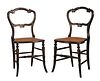 Pair of Victorian Ebonized Side Chairs