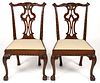 PAIR OF MAHOGANY CHIPPENDALE SIDE CHAIRS 