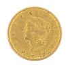 UNITED STATES GOLD 1850 LIBERTY HEAD ONE DOLLAR COIN