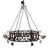A Gothic Revival Ironwork Eighteen-Light Chandelier Height 7 feet 4 inches (without chain) x diameter 7 feet 3 inches.