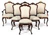 A Set of Six Karges Louis XV Style Dining Chairs Height 40 1/2 inches.