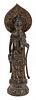 A Chinese Bronze Figure of Guan Yin Height 14 1/4 inches.