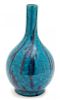A Chinese Turquoise Glaze Pear-Shaped Vase Height 12 1/2 inches.