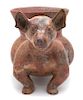 A Pre-Columbian Style Colima Dog-Form Vessel Height 11 x width 9 x depth 18 inches.