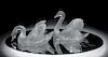LALIQUE FROSTED "MIRROR-CYGNES" SWANS