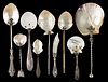 STERLING AND OTHER MOTHER-OF-PEARL FLATWARE, LOT OF NINE