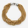 Givenchy Multi-Strand Gold Toned Ball Necklace