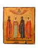 A Greek Icon of Four Saints.