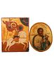 Two Icon Panels, Saint Luke and Saint George.