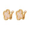 Van Cleef & Arpels Magic Alhambra Earrings 18KT Yellow Gold Round Diamonds