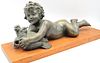 Antique Cast bronze figural study