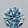 1.30 ct, Vivid Blue/VS1, Round cut IGI Graded Lab Grown Diamond