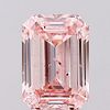 2.68 ct, Int. Pink/SI2, Emerald cut IGI Graded Lab Grown Diamond