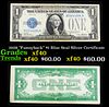 1928 "Funnyback" $1 Blue Seal Silver Certificate Grades xf