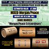 High Value - Mixed Covered End Roll - Marked "Morgan/Peace Extraordinary" - Weight shows x20 Coins (FC)