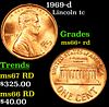 1969-d Lincoln Cent 1c Grades GEM++ RD