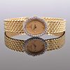 Omega 14K Gold & Diamond Estate Watch