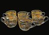 A Set Of Five19th C. MOSER Crystal Cups