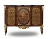 19th C. French Bronze Mounted Transitional Marquetry Commode/Cabinet